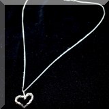 J08. Sterling silver chain with heart pendant. 16” - $24 
